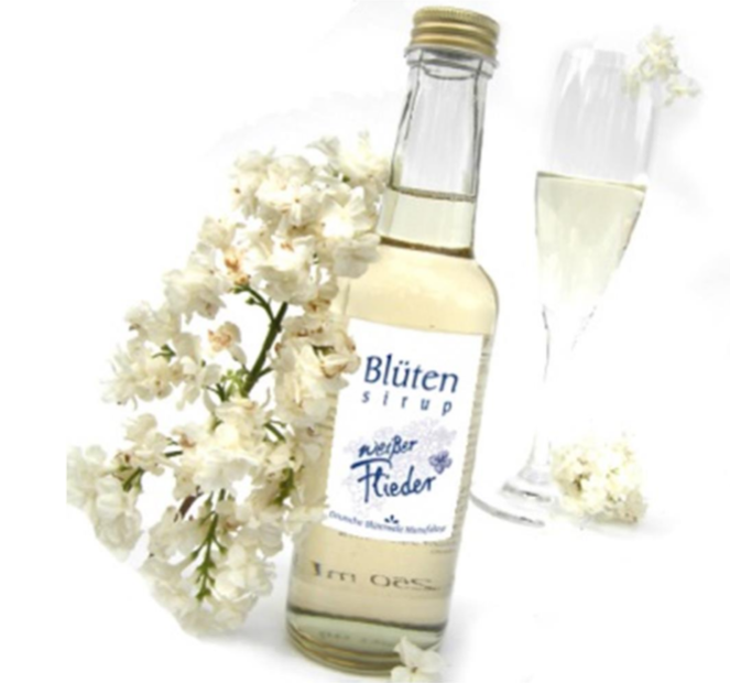 Weisses Fliederblütensirup